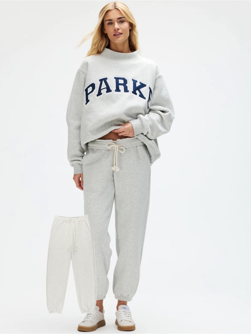 Parke Drawstring Unisex Sweatpants Joggers in Classic Grey-Size S/M-NWT